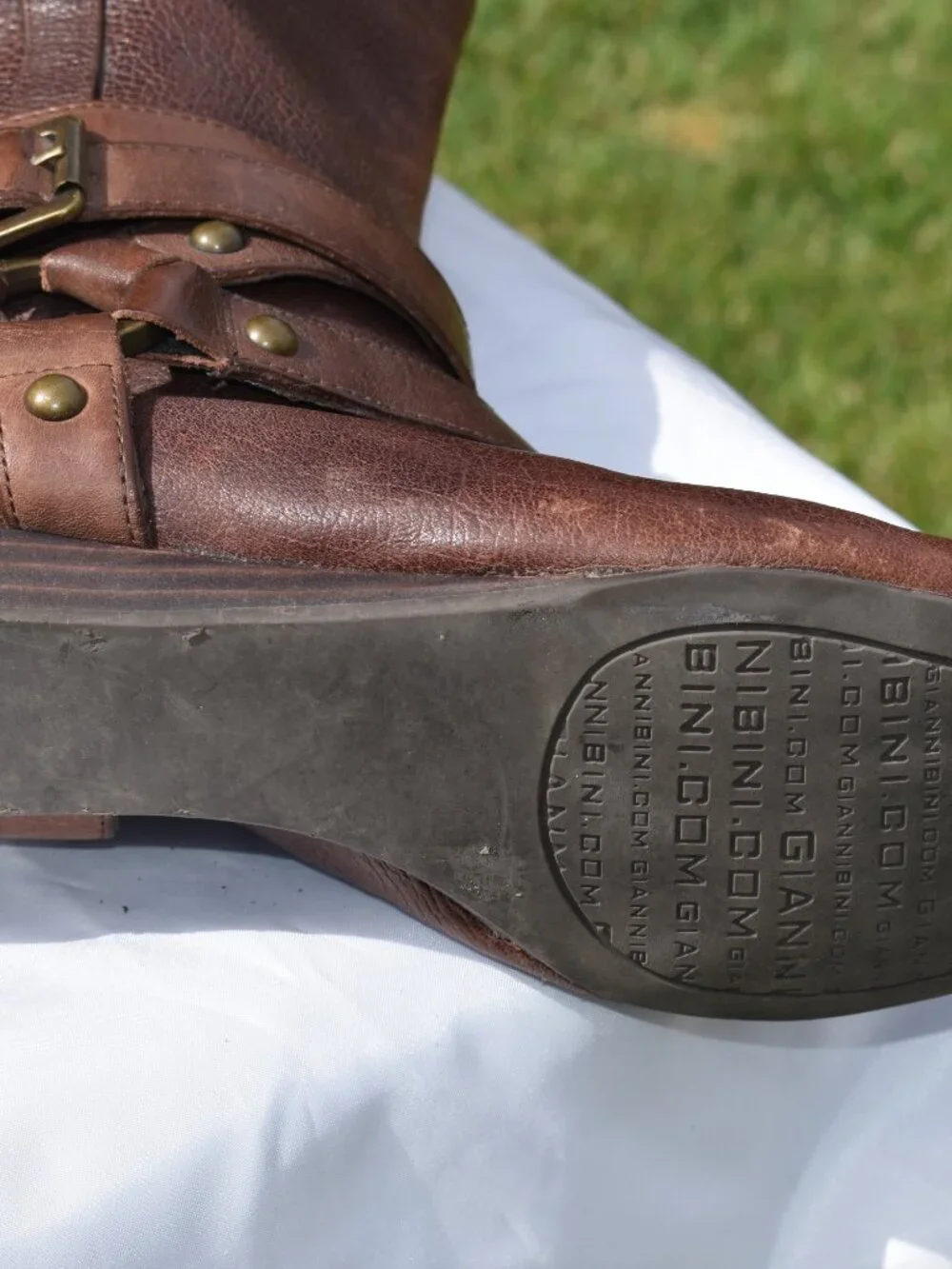 Giani Bini Brown Leather Boots